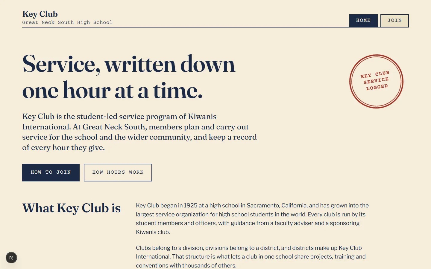 GNS Key Club cover