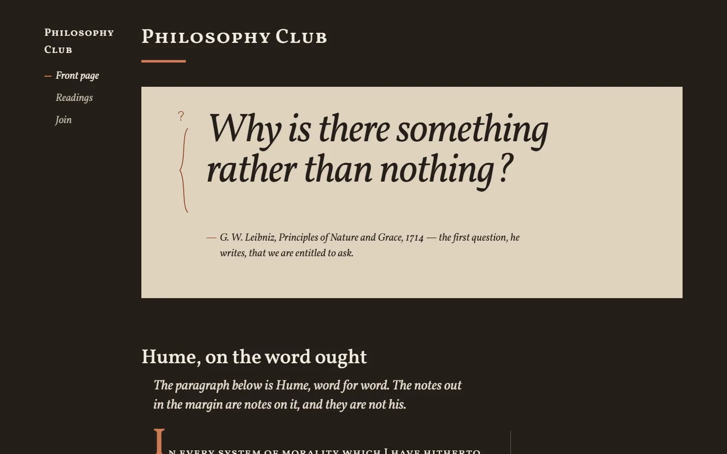 GNS Philosophy Club home page