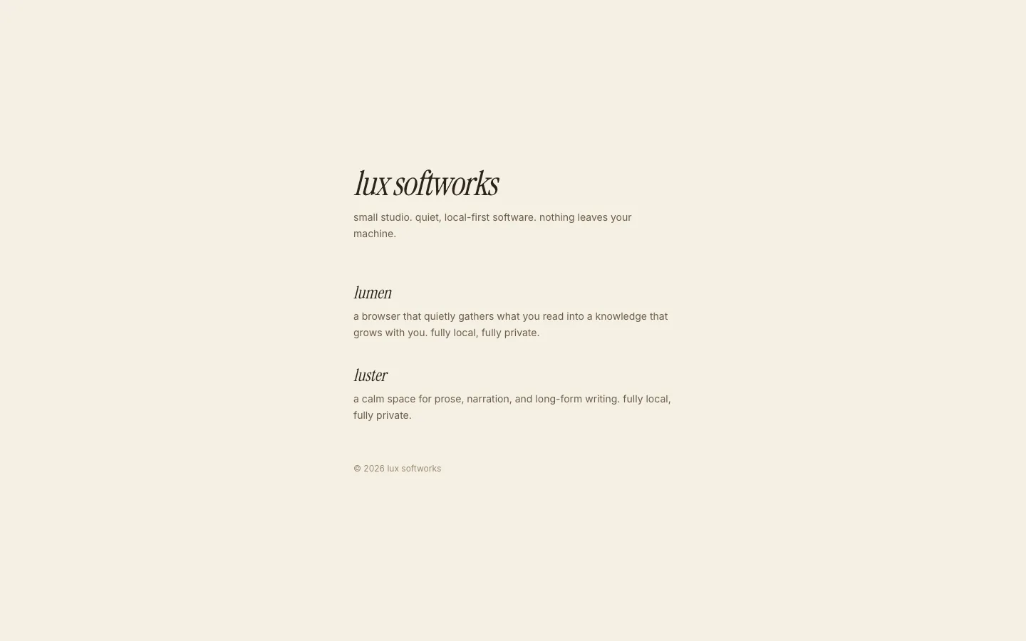 Lux Softworks cover