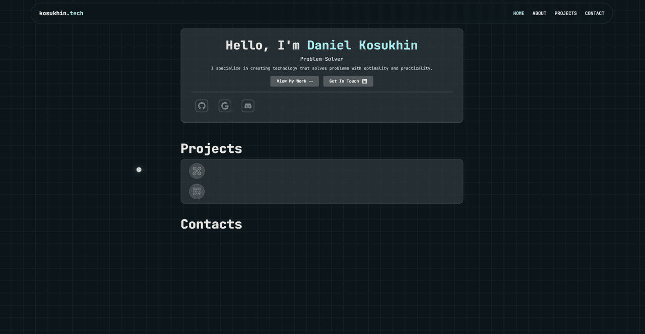 Daniel Kosukhin Portfolio cover