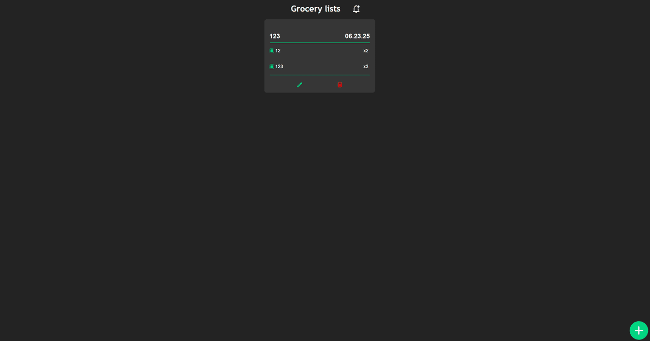 Grocery List App cover
